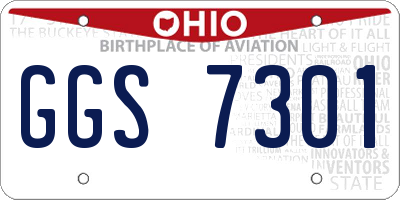 OH license plate GGS7301