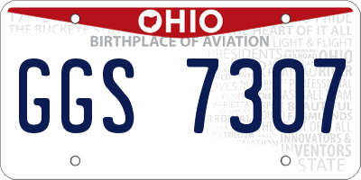 OH license plate GGS7307
