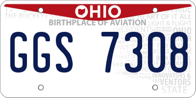 OH license plate GGS7308