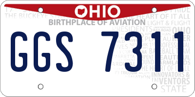 OH license plate GGS7311