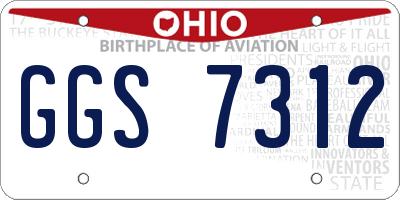 OH license plate GGS7312
