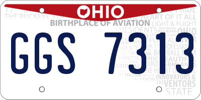 OH license plate GGS7313