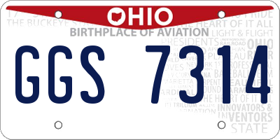 OH license plate GGS7314