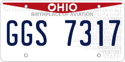 OH license plate GGS7317