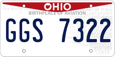 OH license plate GGS7322