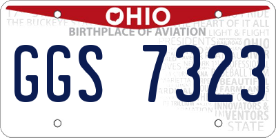 OH license plate GGS7323