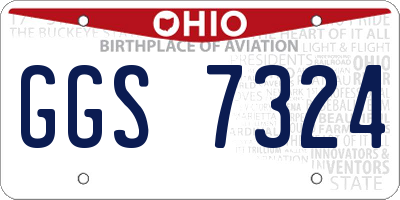 OH license plate GGS7324