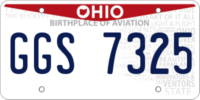 OH license plate GGS7325