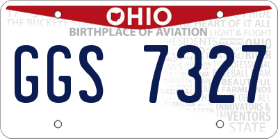 OH license plate GGS7327