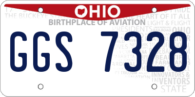 OH license plate GGS7328