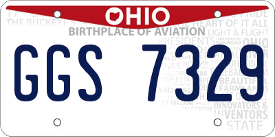 OH license plate GGS7329