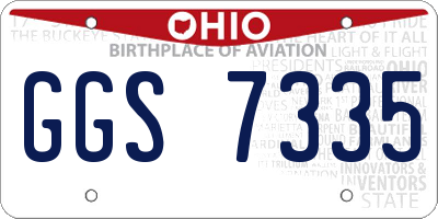 OH license plate GGS7335