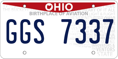 OH license plate GGS7337