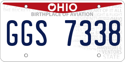 OH license plate GGS7338