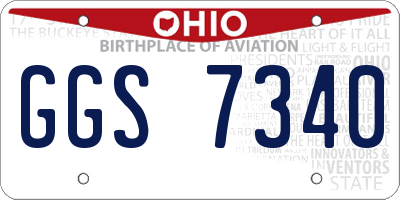 OH license plate GGS7340