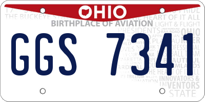 OH license plate GGS7341