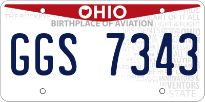 OH license plate GGS7343