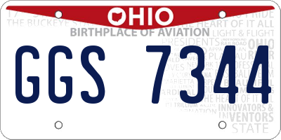 OH license plate GGS7344