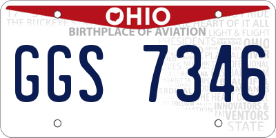 OH license plate GGS7346