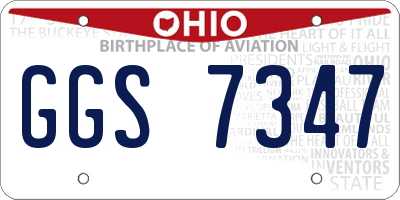 OH license plate GGS7347