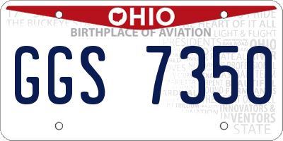 OH license plate GGS7350