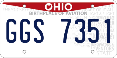 OH license plate GGS7351