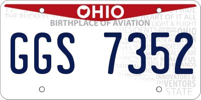 OH license plate GGS7352