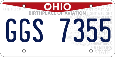 OH license plate GGS7355