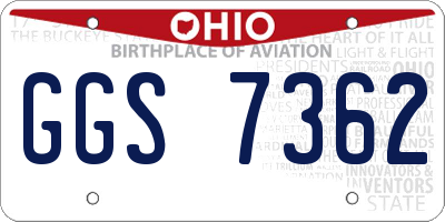 OH license plate GGS7362