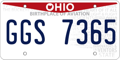 OH license plate GGS7365