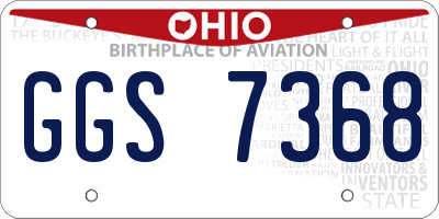OH license plate GGS7368