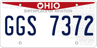 OH license plate GGS7372