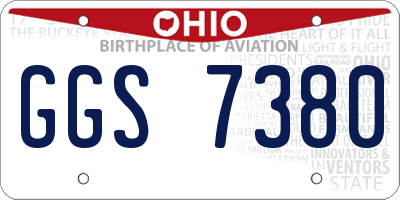 OH license plate GGS7380