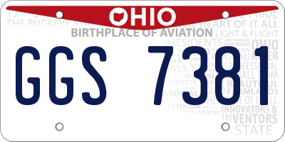 OH license plate GGS7381