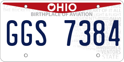 OH license plate GGS7384