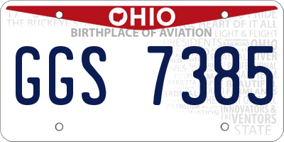 OH license plate GGS7385