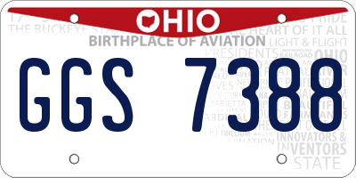OH license plate GGS7388
