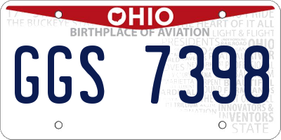 OH license plate GGS7398