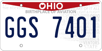 OH license plate GGS7401