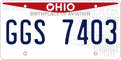 OH license plate GGS7403