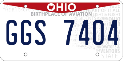OH license plate GGS7404