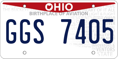 OH license plate GGS7405