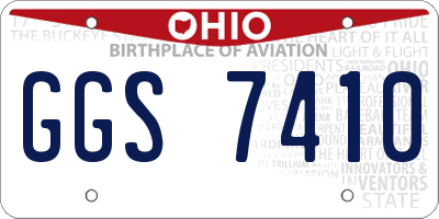 OH license plate GGS7410