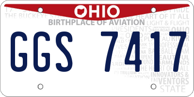 OH license plate GGS7417