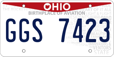 OH license plate GGS7423