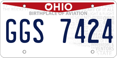 OH license plate GGS7424