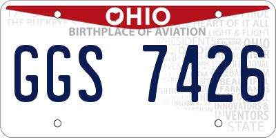 OH license plate GGS7426