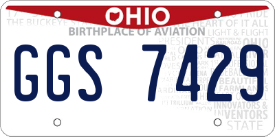 OH license plate GGS7429