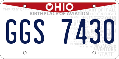 OH license plate GGS7430