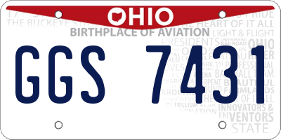 OH license plate GGS7431